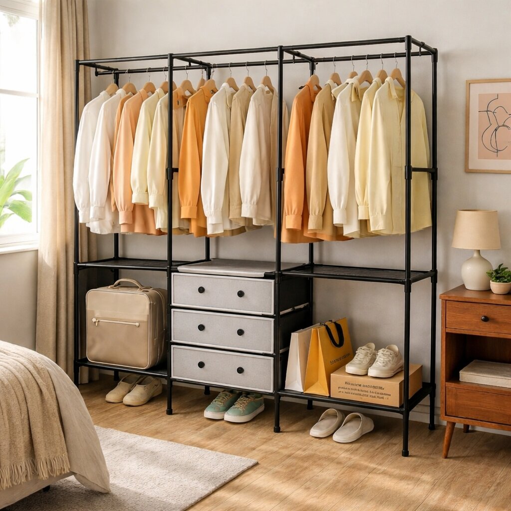 Armario Organizador con Cajones y Cubierta Protectora | Ideal para Espacios Pequeños