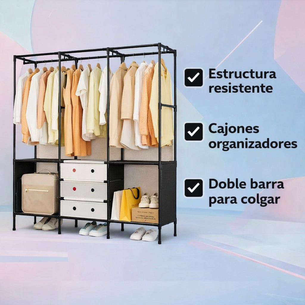 Armario Organizador con Cajones y Cubierta Protectora | Ideal para Espacios Pequeños