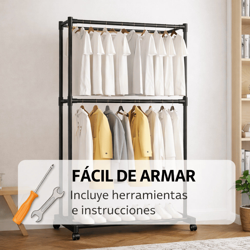 Perchero de Ropa Multifuncional con Zapatero | Orden Total Para Tu Hogar